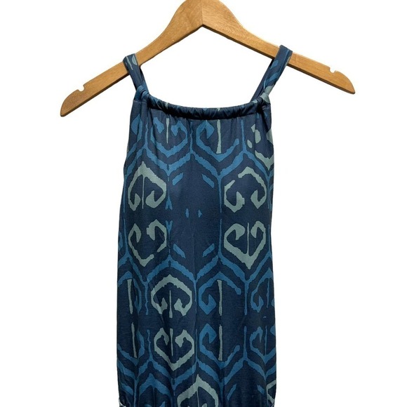 PrAna Avore Dress‎ Patterned Halter Cross Back Blue - Picture 4 of 7